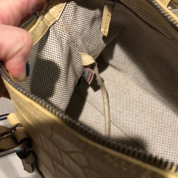 Dooney & Bourke yellow crocodile satchel handbag - Picture 6 of 7